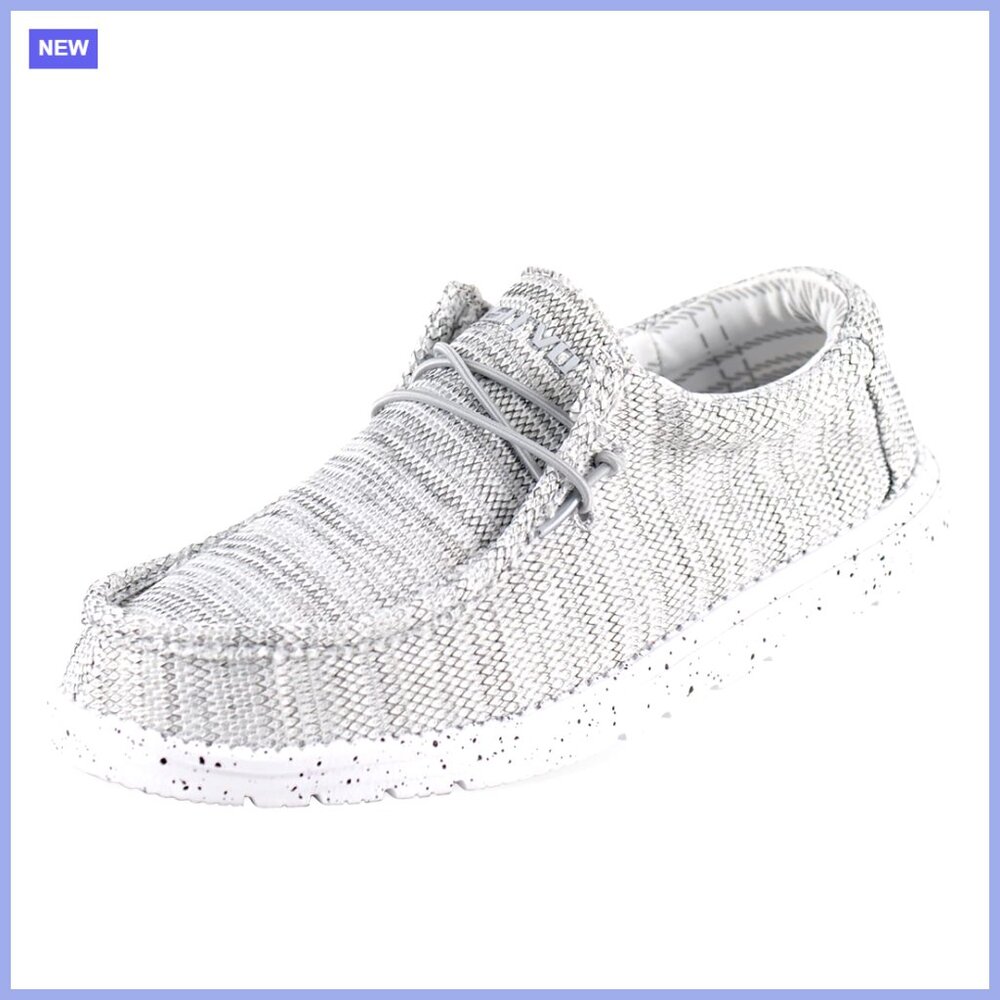 Wide Toe Box Slip-On Loafers, EVA Sole, Knit Upper, Walking Shoes